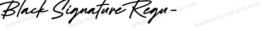 Black Signature Regu字体转换